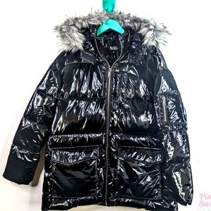 Dolls Kill NWT Poster Girl Puffer Jacket Faux Fur Large